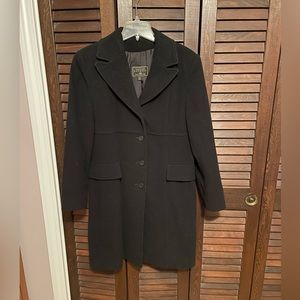 Women’s Black Wool Dress Coat